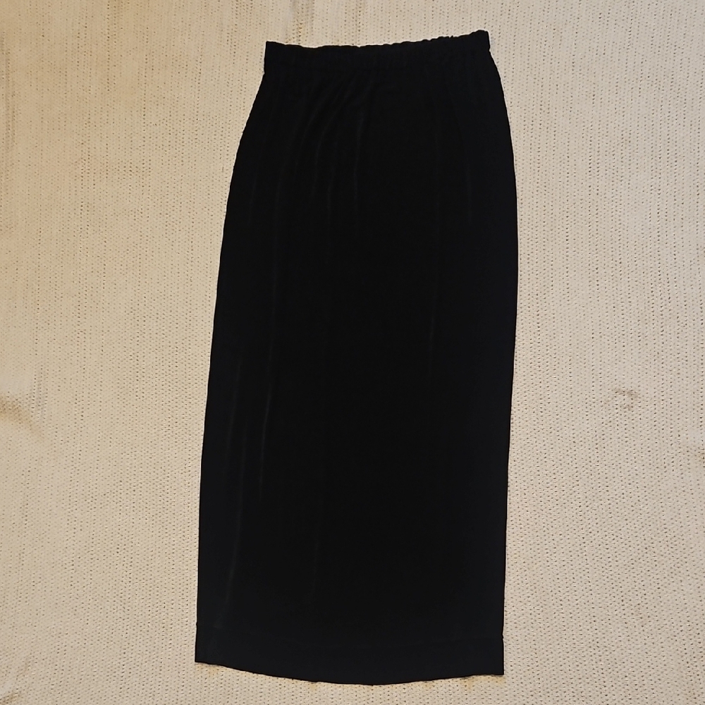Flax Elegant Black Pencil Skirt